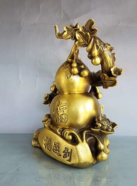 铜葫芦摆件福运到福禄招财家居
