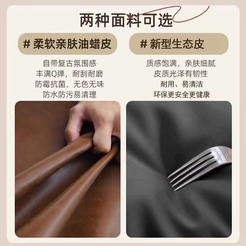 中古风泽西岛复古真皮单人沙发椅实木框架客厅休闲椅舒适懒人躺椅 - 图0