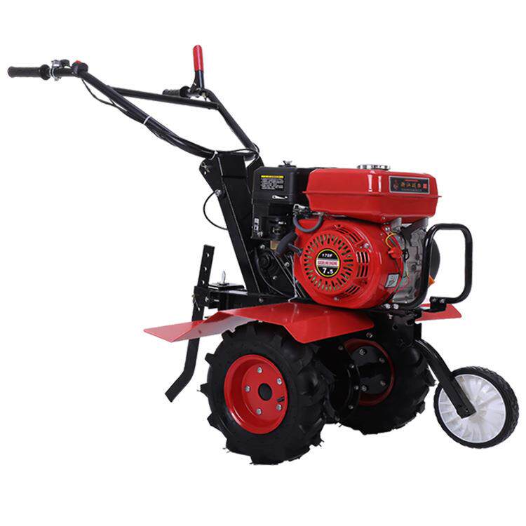 Multi-machine function small hand-held micro-tillage orchard farm pine vegetable soil weeding trenching QER rotary tillage machine pastoral management