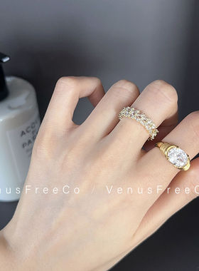 3选法式彩色宝石18k镀金