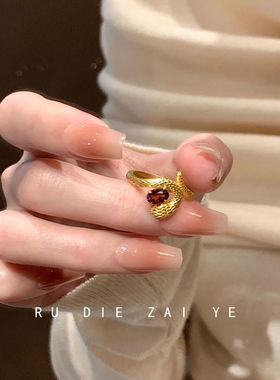 桃思竹美杜莎蛇戒轻奢