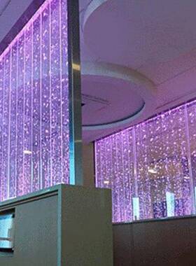 幕墙隔屏风大型亚克力气饰泡造墙流水景鱼缸客厅水ALali-81景断装