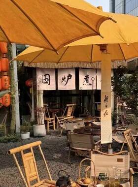 r#物新工坊泾县老伞式大油布外伞户油纸防雨油古风庭院大桐黄伞