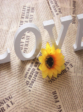 27个字母8CM高白色木质制英文字母摆件&家居婚庆装饰拍摄道具&-S