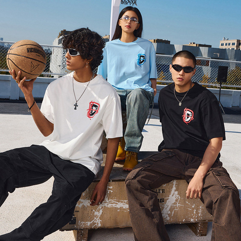 维动心动短袖男篮球运动针织美式圆领T恤衫棉宽松休闲半袖夏季V,淘宝优惠券,粉丝福利购,淘宝优惠卷