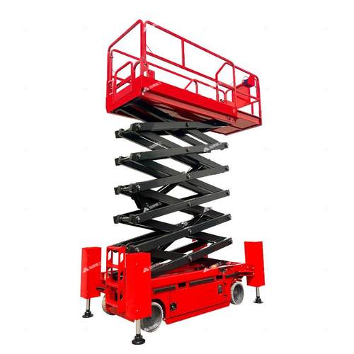 一键调平液压支腿升降平台自行走剪叉升降机自调平高空作业升降车 - 图3