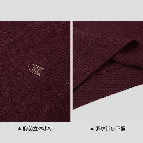 HLA/海澜之家半高领长袖针织衫25秋冬新加绒加厚包芯纱打底衫男 - 图2