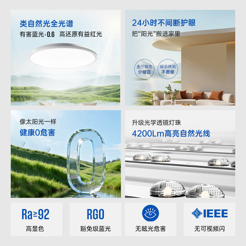 西屋超薄穹顶灯护眼全光谱儿童房客厅led灯2025新款圆形灯儿童房,淘宝优惠券,粉丝福利购,淘宝优惠卷