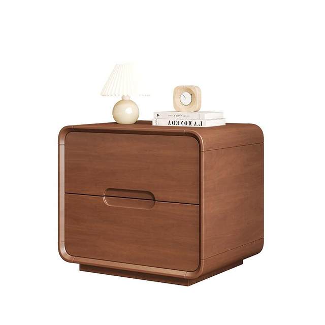 Bedside table full solid wood Nordic Japanese floor-standing bedside storage cabinet modern simple log small complete narrow cabinet