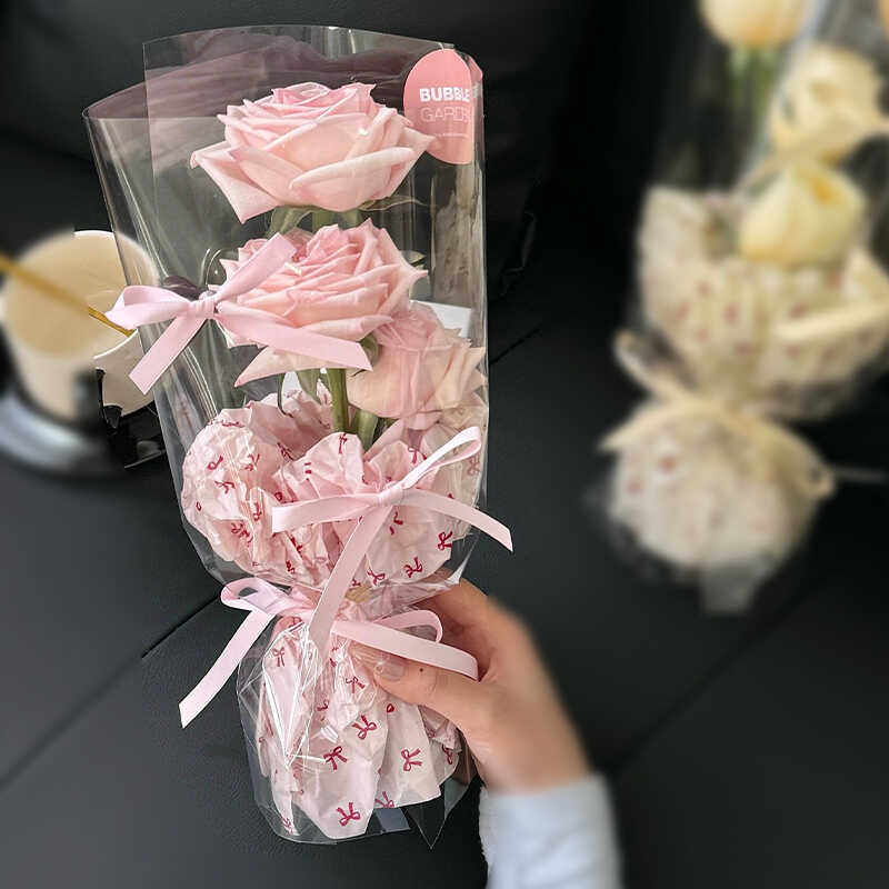 精致简约小花束成品仿真花送女朋友闺蜜生日礼物520花束见面花束