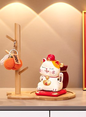 速发招财猫收纳玄置摆件入户关鞋柜客厅装饰门物架乔迁新居发财猫