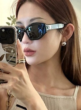 速发Lis太大框多边形4镜级感凹造型202墨新款a防紫外线