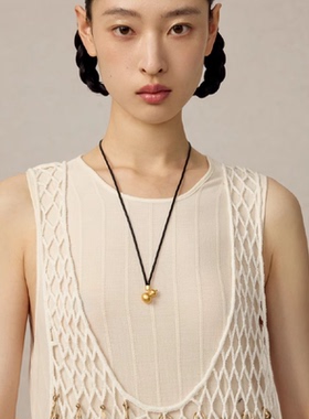 情侣款男女拉丝金葫芦项链