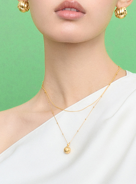 【幂姐同款】宝得意有球必应蹴鞠系列金拉丝蹴鞠项链吊坠生日礼物