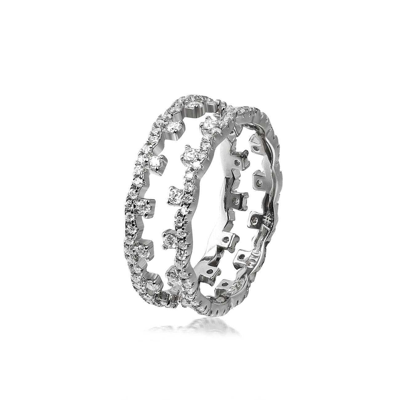 S925 silver moissanite ring birthday gift