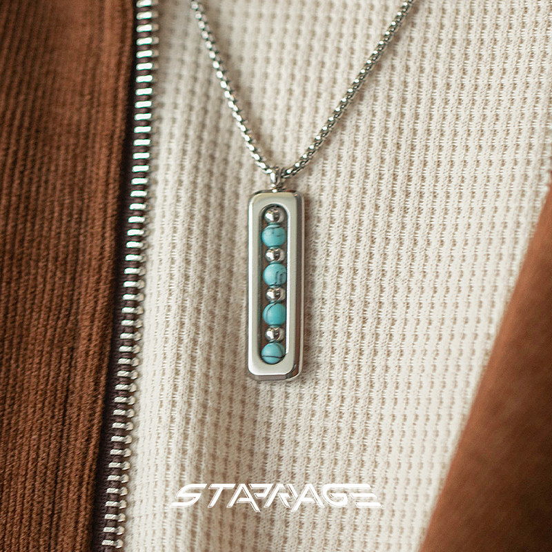 STARRY AGE星宇纪 蓝星轨迹原创男士项链小众设计感钛钢男生吊坠