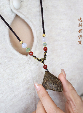 源缘双福天然野吊坠香韵持久浓郁