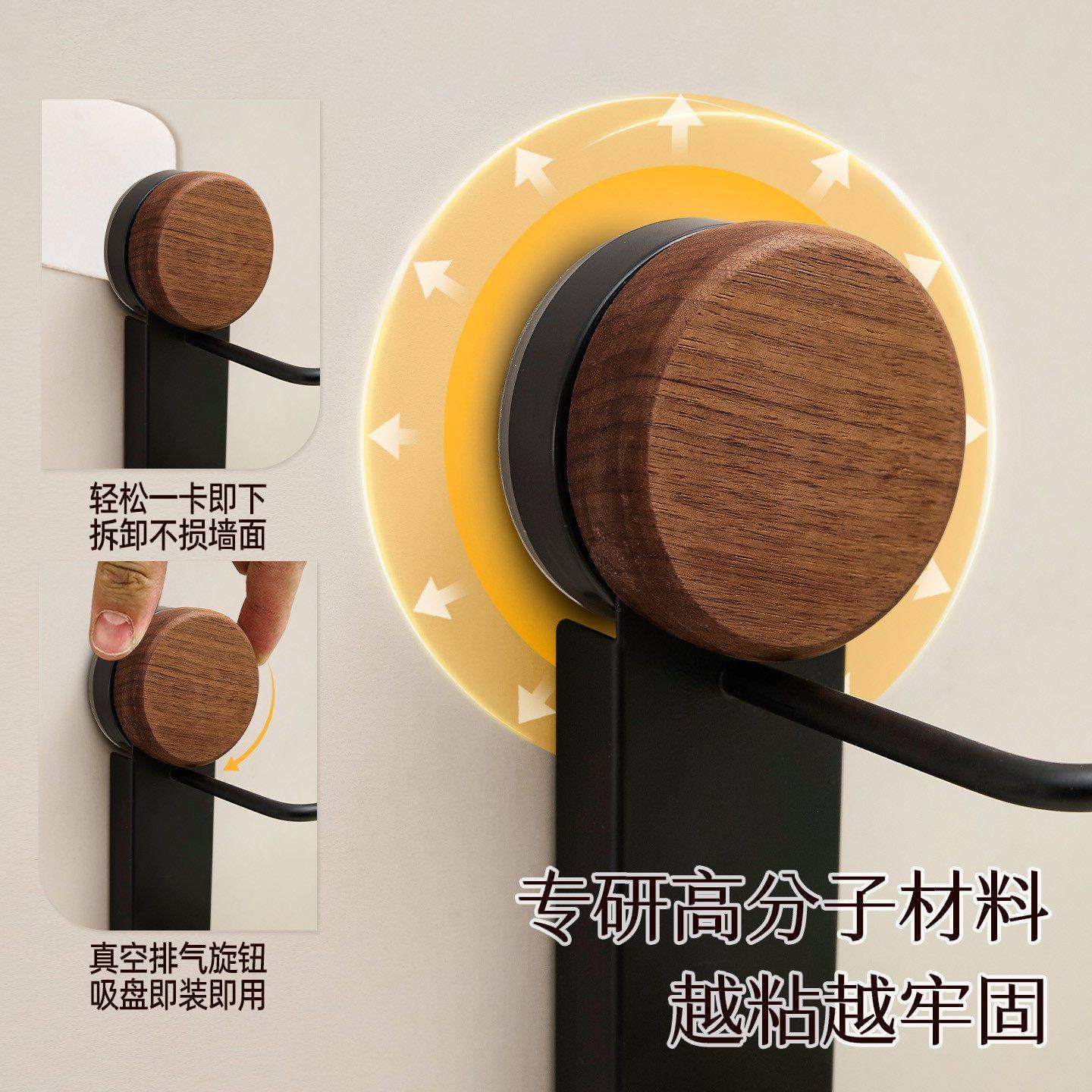 吸盘式厨房纸巾架壁挂免打孔保鲜膜抹布多支架收纳置物架家用新款,淘宝优惠券,粉丝福利购,淘宝优惠卷