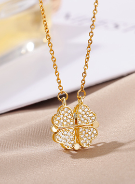 爱心锆石项链女款高级感颈链轻奢小众锁骨链配饰2024新款爆款