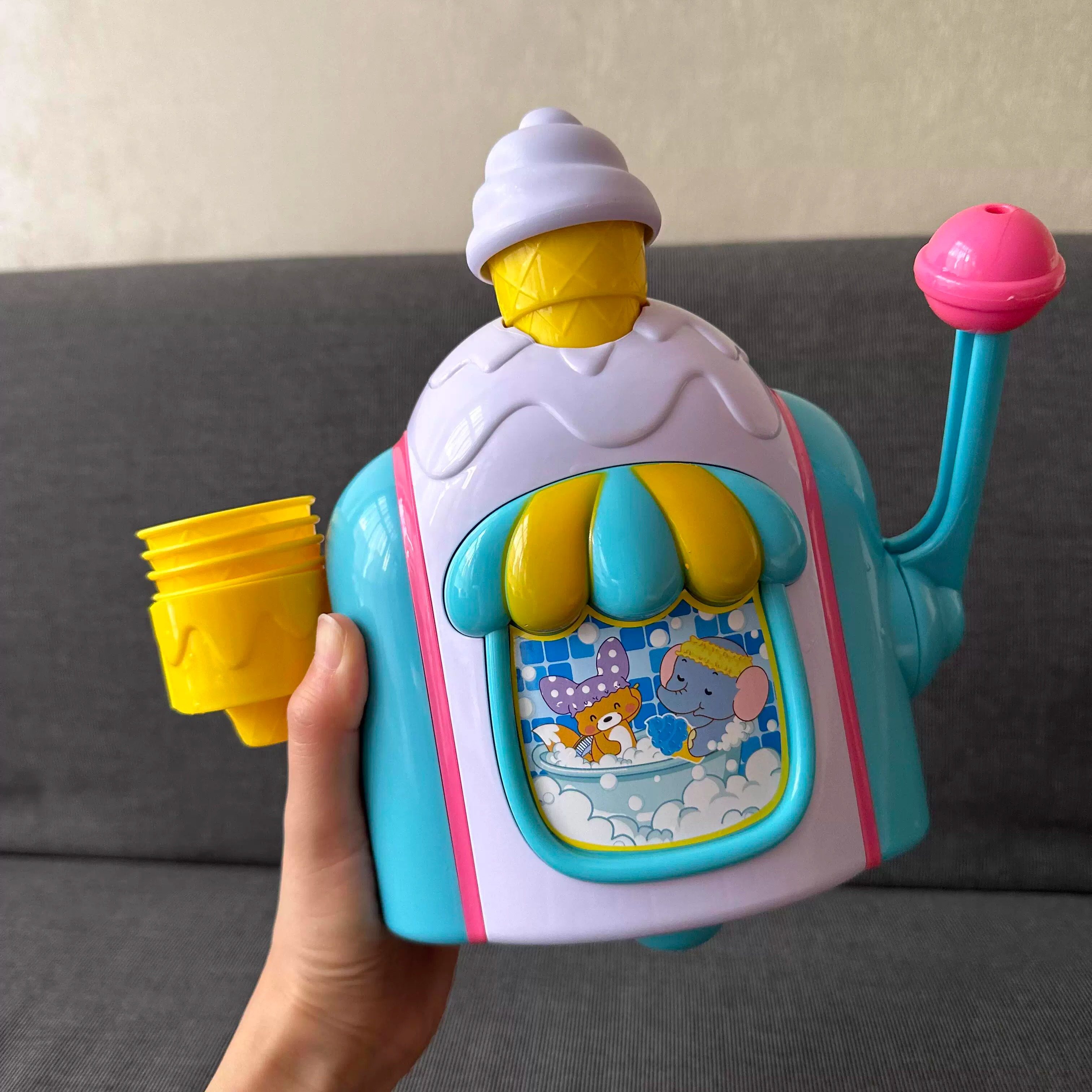 冰淇淋泡泡机洗手液按压起泡机仿真冰淇淋泡泡制造机洗澡互动玩具,淘宝优惠券,粉丝福利购,淘宝优惠卷