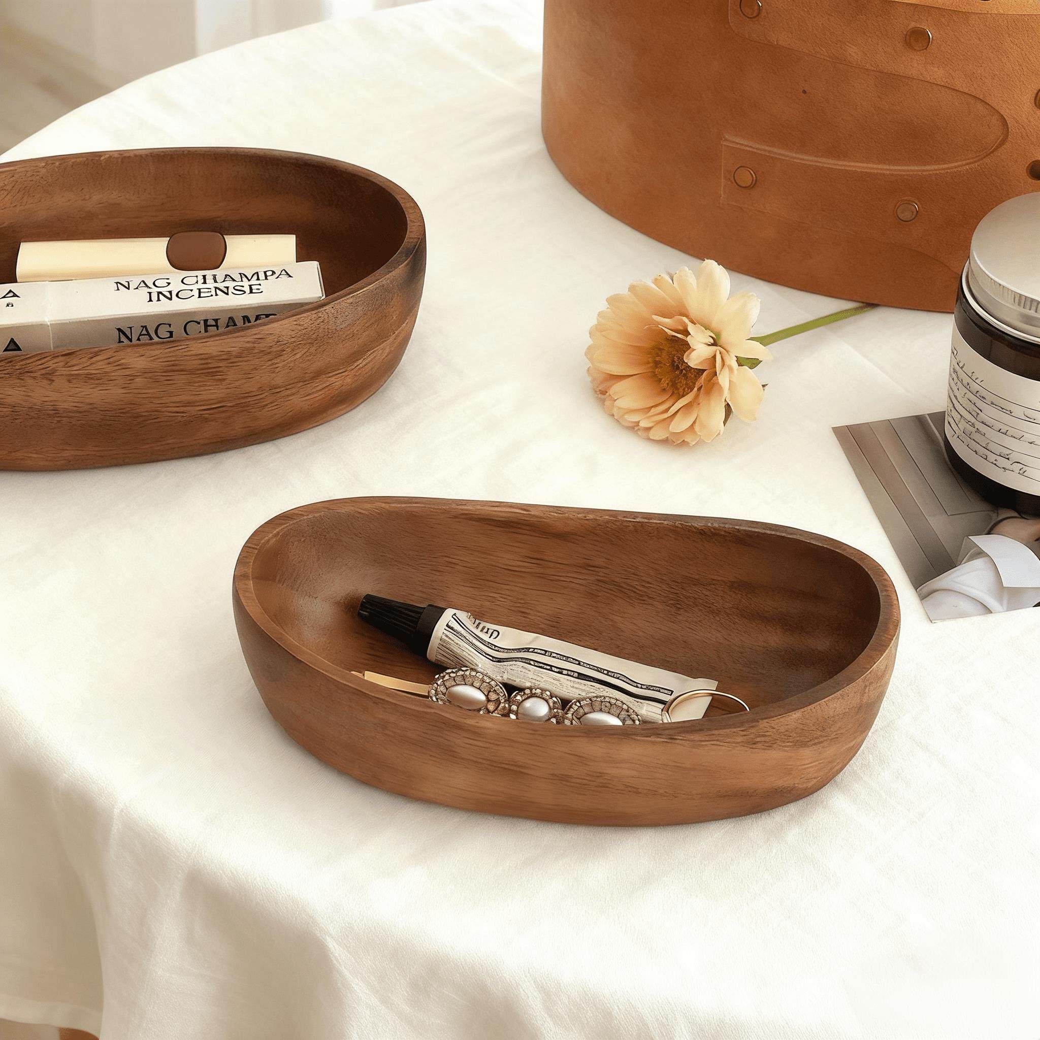 日式木质桌面收纳盒实木首饰展示收纳盘玄关钥匙杂物整理置物盘,淘宝优惠券,粉丝福利购,淘宝优惠卷