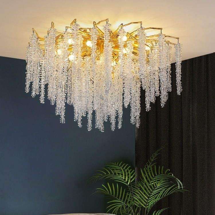 轻奢吸顶现代简约法式别墅餐厅客厅主卧室创意网红高级流苏水晶灯,淘宝优惠券,粉丝福利购,淘宝优惠卷