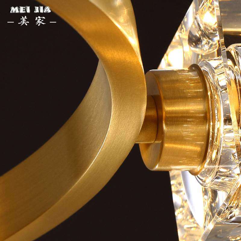 全铜水晶卧室房间吸顶灯后现代分子灯创意北欧客厅餐厅吸顶灯具,淘宝优惠券,粉丝福利购,淘宝优惠卷