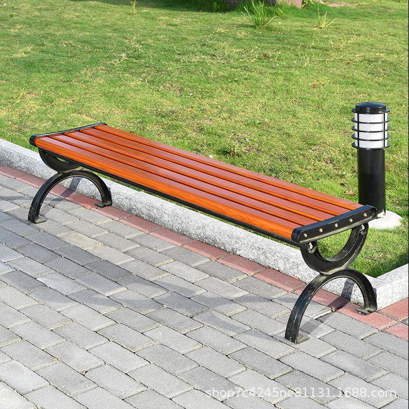 户公子园椅休闲长椅室外座椅艺花园连排椅铁塑木广场小八防腐靠外 - 图2