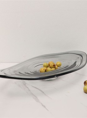 欧式创意烟灰琉璃收纳果盘玄关客厅卧室办公J室茶几工艺礼品摆饰