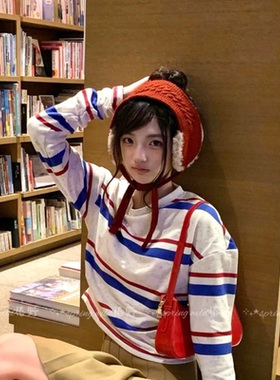 甜美红色毛绒耳罩耳暖