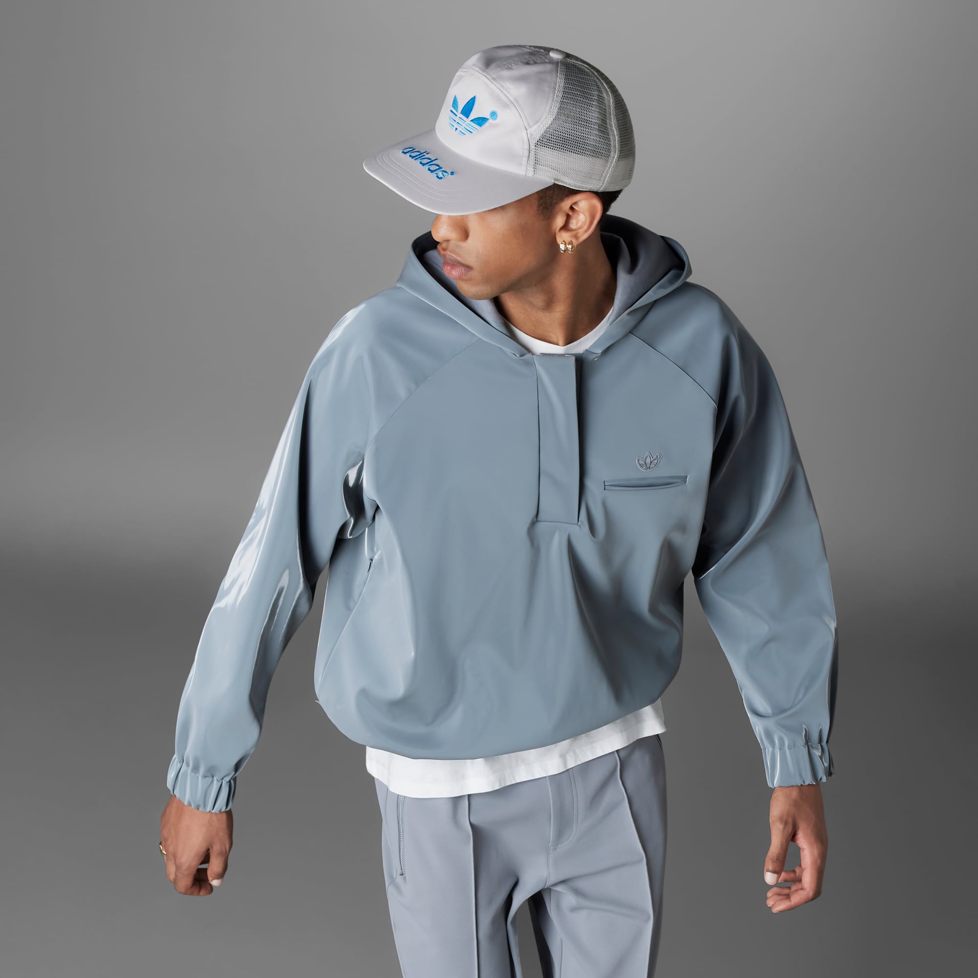 Adidas/阿迪达斯 男女BLUE VERSION情侣款运动连帽卫衣 HM9220 - 图0