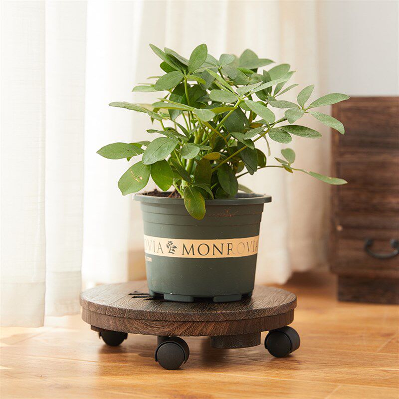 实木花盆底座托盘木质盆栽架带移动万向轮滚R轮接水盘滑轮圆形,淘宝优惠券,粉丝福利购,淘宝优惠卷