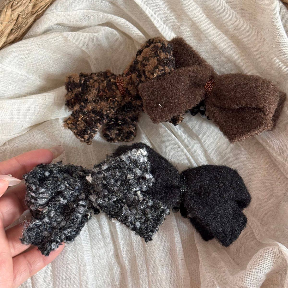 秋冬小香风蝴蝶结发夹女高级感竖夹后脑勺香蕉夹大号精致夹子发饰,淘宝优惠券,粉丝福利购,淘宝优惠卷