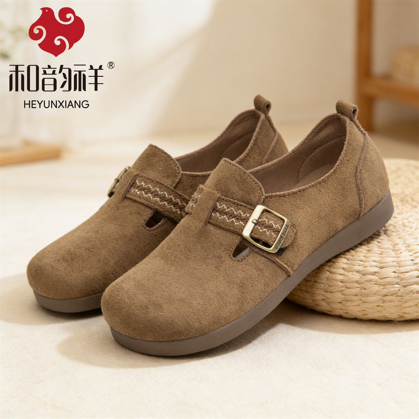 和韵祥老北京布鞋女2026春季新款勃肯鞋软底防滑一脚蹬妈妈豆豆鞋,淘宝优惠券,粉丝福利购,淘宝优惠卷