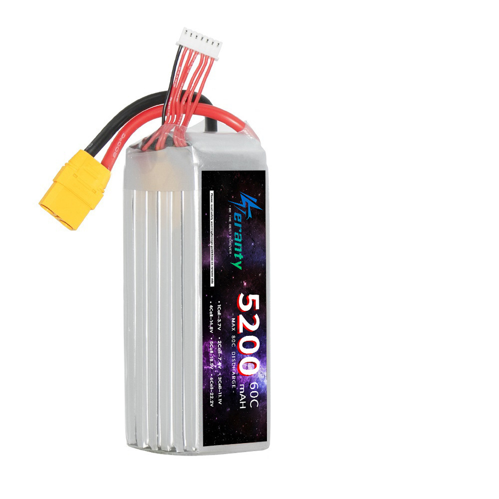 锂电池航模6S 22.2V 5200mAh 无人机电池飞行器60c高倍率电池 - 图0