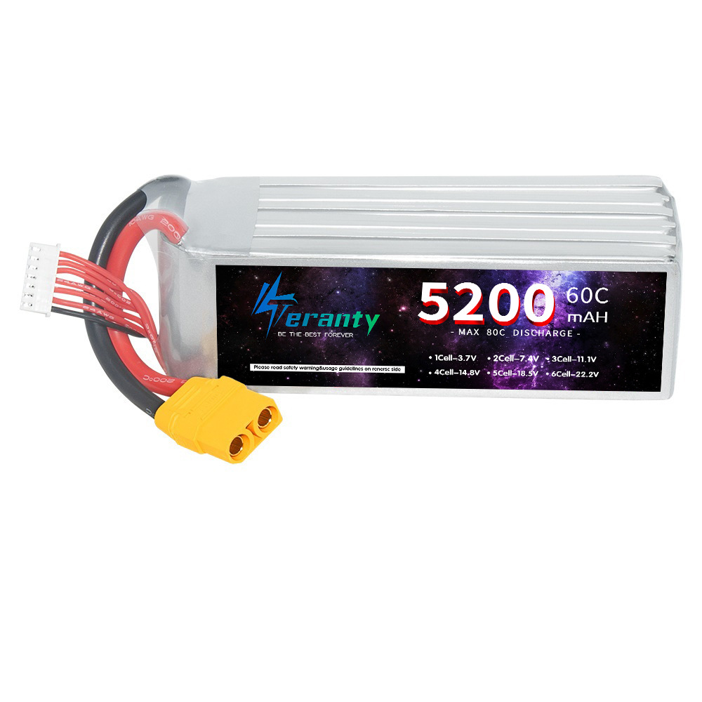 锂电池航模6S 22.2V 5200mAh 无人机电池飞行器60c高倍率电池 - 图1