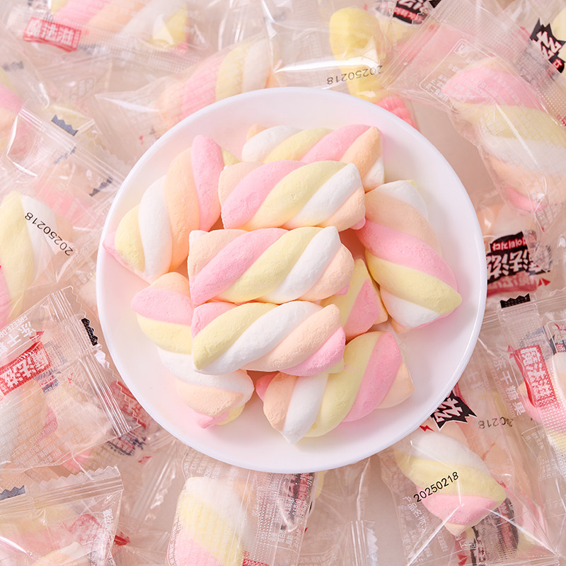 魔法滋冻干棉花糖缤纷口味毛毛虫彩虹网红糖果散装儿童休闲零食,淘宝优惠券,粉丝福利购,淘宝优惠卷