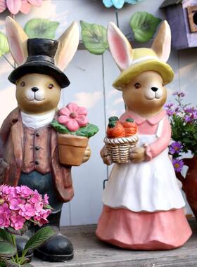 兔子花园摆件别墅庭院装饰户外卡通园林景观雕塑小品仿真动物摆设
