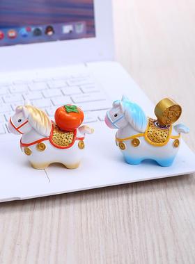 办公桌装饰小马上有钱摆件成功生肖马年吉祥家居玄关属马生日礼物