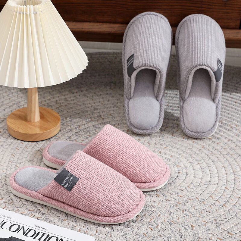 果洛菲棉拖鞋男女秋冬室内情侣家用家居软底防滑加厚保暖包头拖鞋,淘宝优惠券,粉丝福利购,淘宝优惠卷