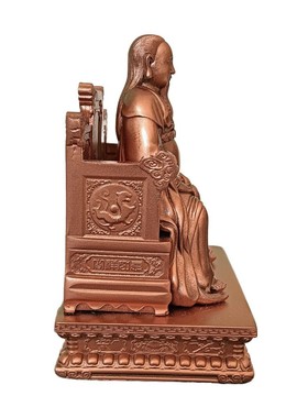 武当山文创高功9cm真武大帝玄天上帝办公家居车载树脂鎏铜摆件