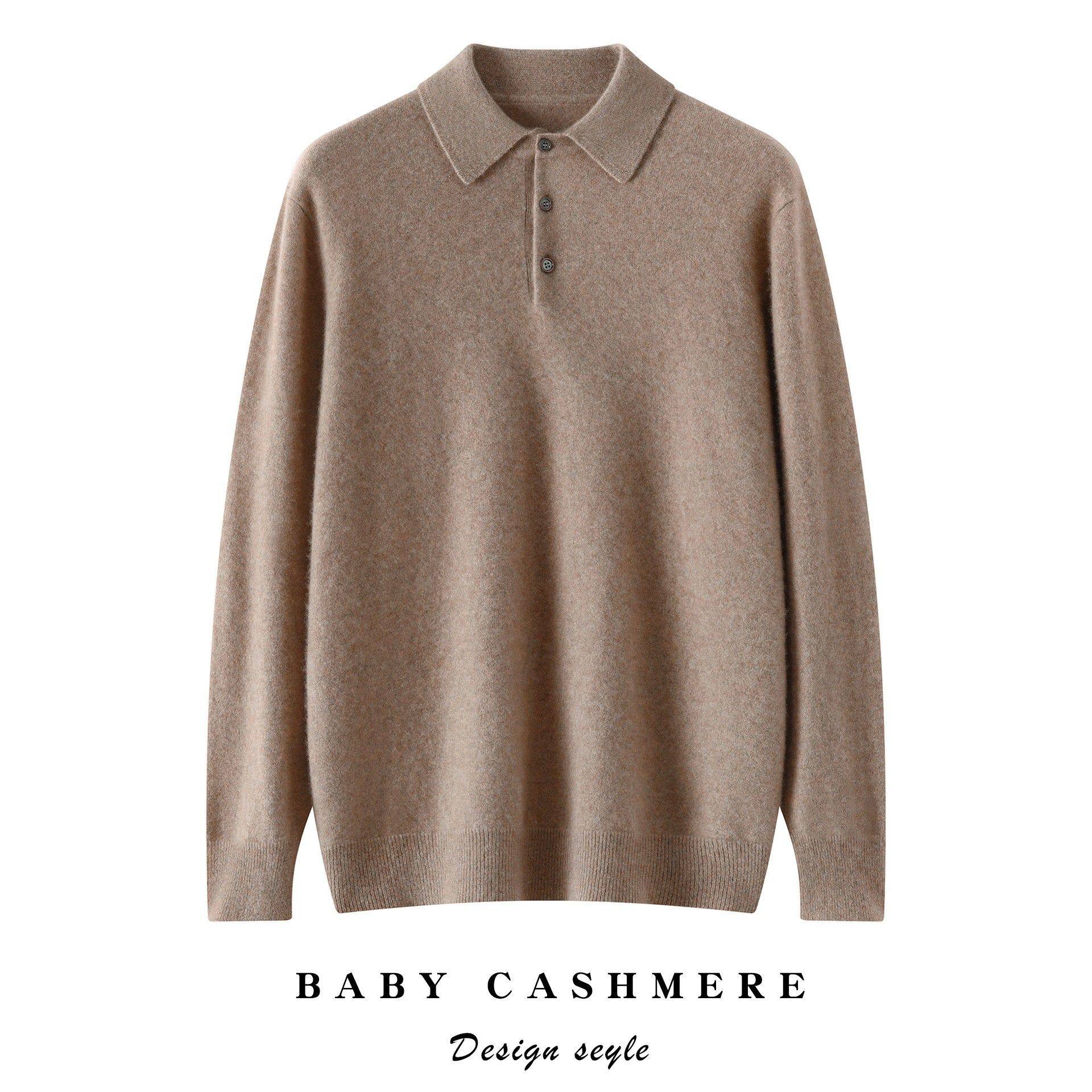 100%纯山羊绒衫男士POLO翻领商务休闲衬衣宽松保暖针织毛衣打底衫,淘宝优惠券,粉丝福利购,淘宝优惠卷