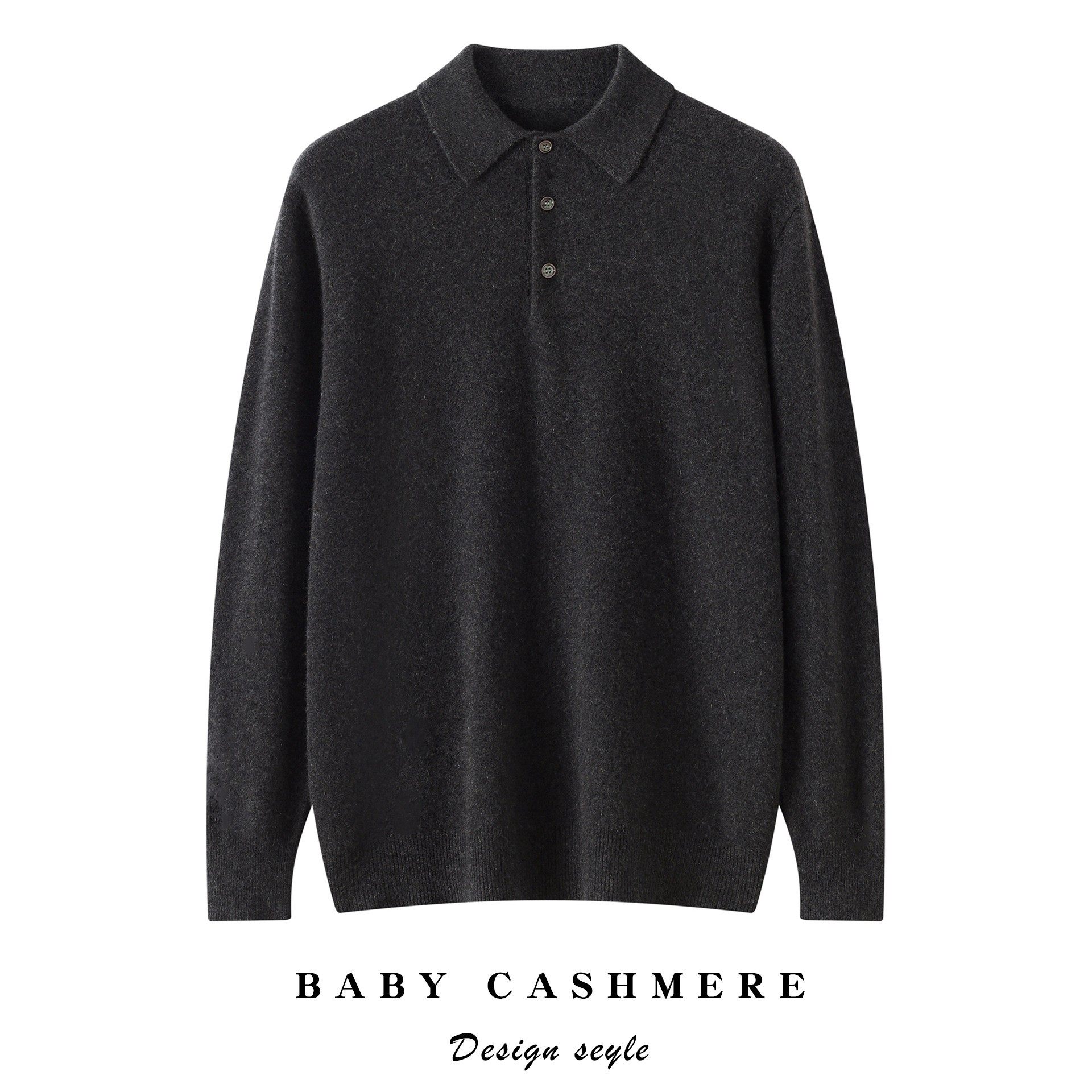 100%纯山羊绒衫男士POLO翻领商务休闲衬衣宽松保暖针织毛衣打底衫,淘宝优惠券,粉丝福利购,淘宝优惠卷