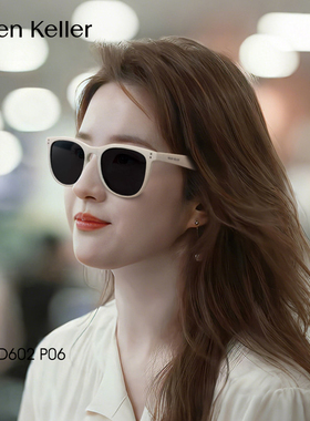 海伦凯勒刘亦菲同款圆框偏光墨镜