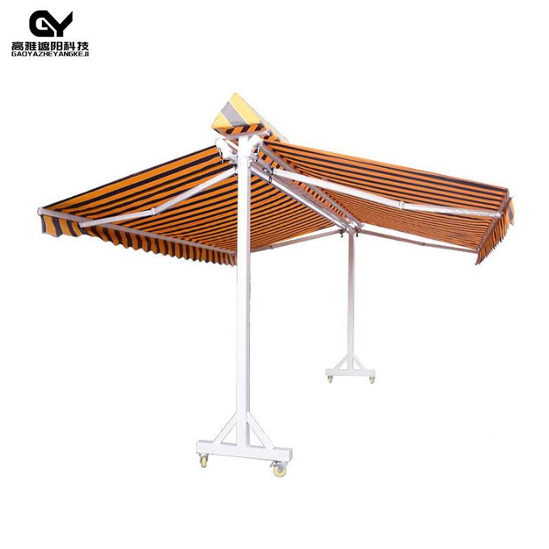 防晒阳推拉手摇庭台IDU院收缩遮雨棚双户外露台家用开篷伸缩遮阳 - 图3