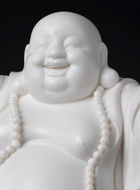 东方泥土《欢喜弥勒》林弋新大师印章作品白瓷雕塑艺术品客厅摆件