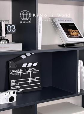 书柜装饰饰品客厅书架柜水晶魔方现场记事板覆古机械自动翻页钟