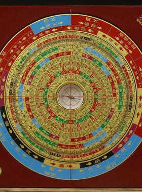 万福堂罗盘高精度八寸三合盘随身专业初学者摆件十二长生水口九寸