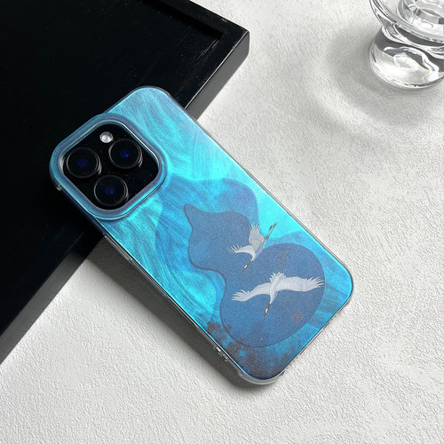 鹤栖云葫 言西原创国风新中式软镭射硅胶适用于苹果手机壳华为小米小众高级感iphone16promax新款15pro1413套 - 图3