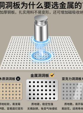 洞洞板书置物架多落地桌层NBD上架立式货架展示架书桌一体收纳架